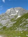 Le Creux Noir. On devine le sentir du col Rosset, une randonne superbe et un peu alpine