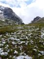 En montant au col Noir on rencontre la neige